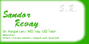 sandor revay business card